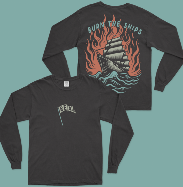 Vintage Burn The Ships Tee & Long Sleeve - Image 3